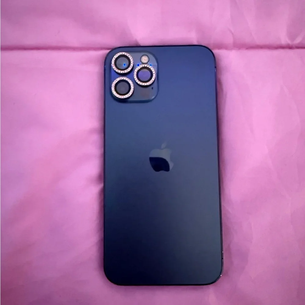 Apple Black Smartphone with Blue Highlights